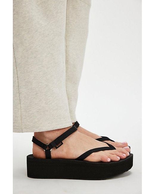 Teva White Flatform Slim Sandals
