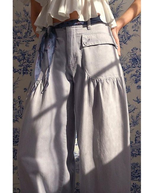 Free People Gray Lotus Balloon Jeans
