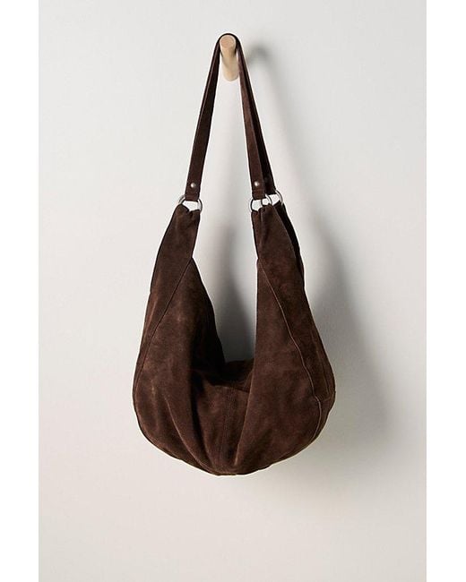 Free People Brown Roma Suede Tote Bag