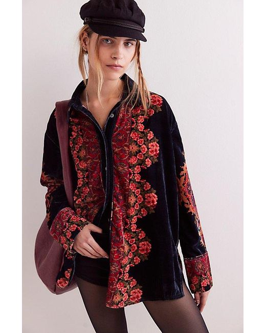 Free People Multicolor We The Free One Night Velvet Top