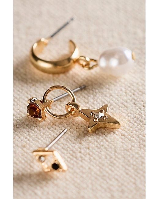 Free People Blue Driftwood Earring Set