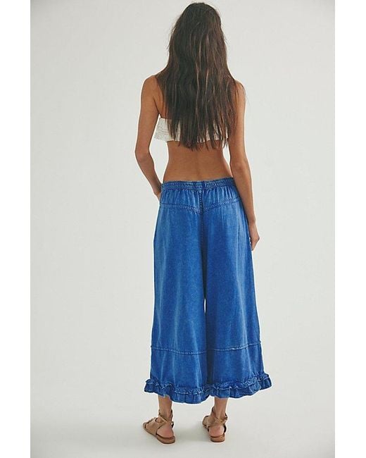 Free People Blue Love Me Not Bloomer Jeans