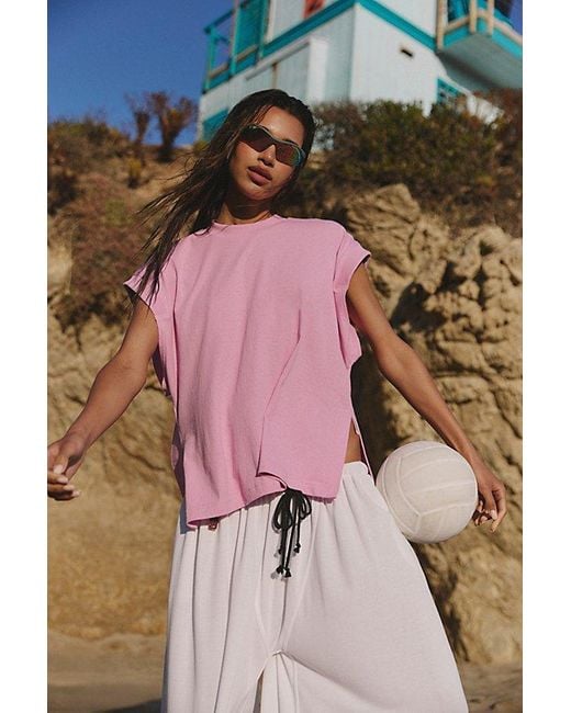 Fp Movement Pink Throw + Go Tee Solid