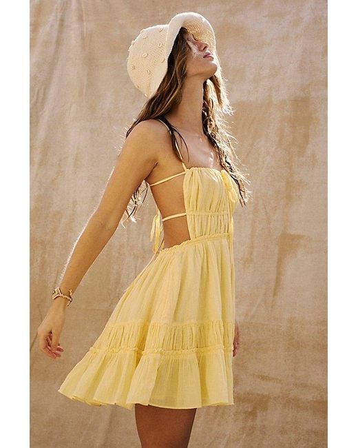 Free People Yellow Taking Sides Mini