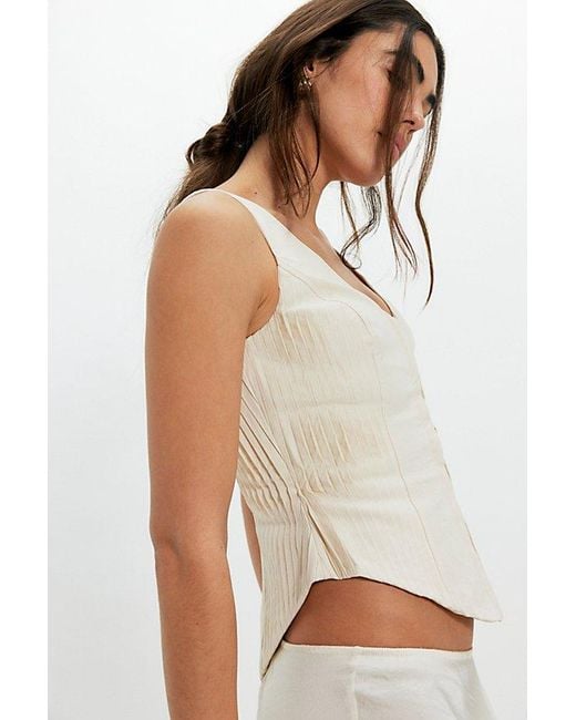 Acler White Matson Top