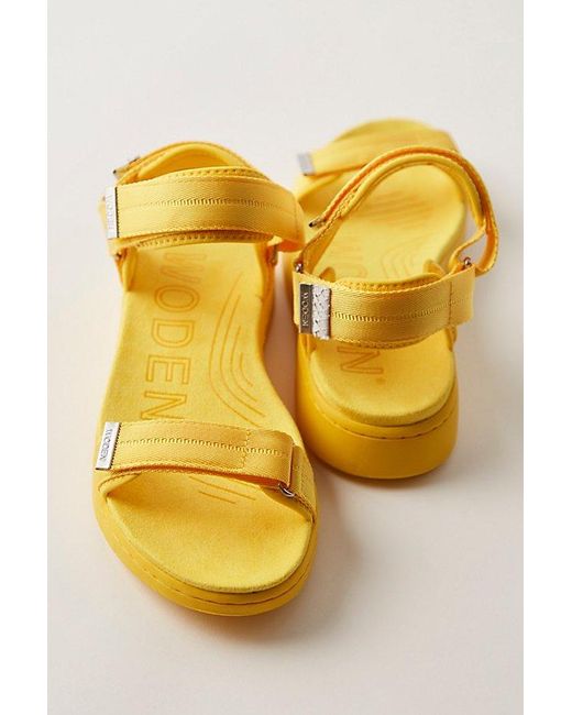 Woden Yellow Hey Day Mono Sport Sandals By
