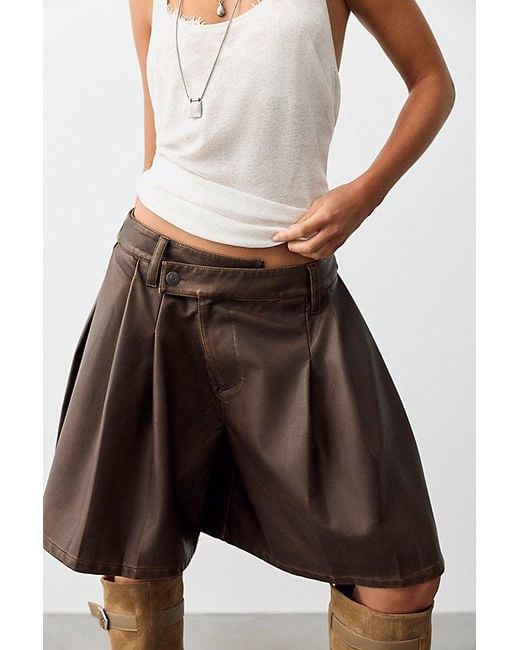 Free People Multicolor Porter Crossover Vegan Trouser Shorts