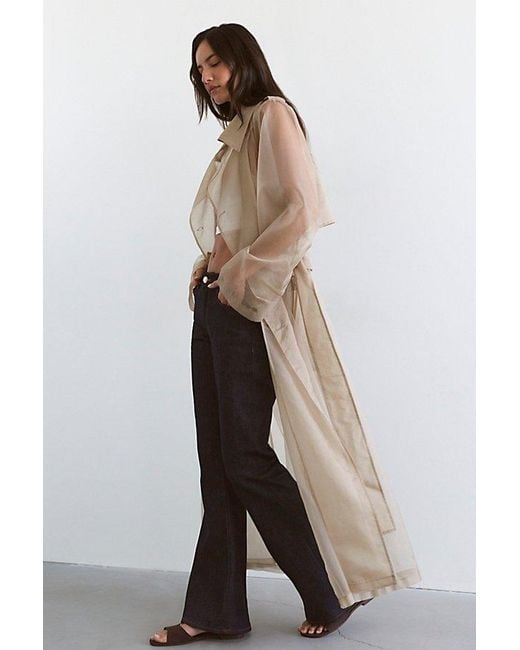 Nigel Preston Brown Organza Trench