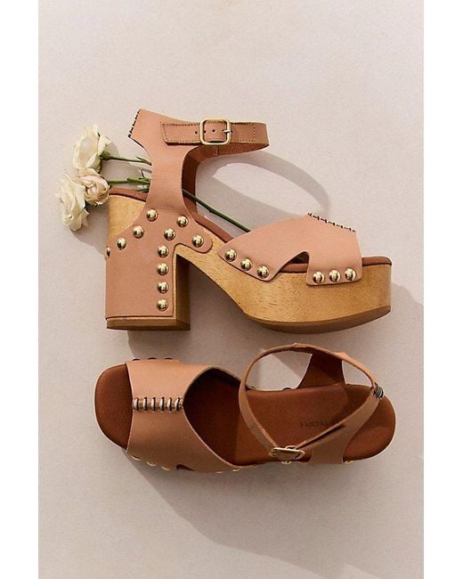 Free People Brown Cecily Clogs