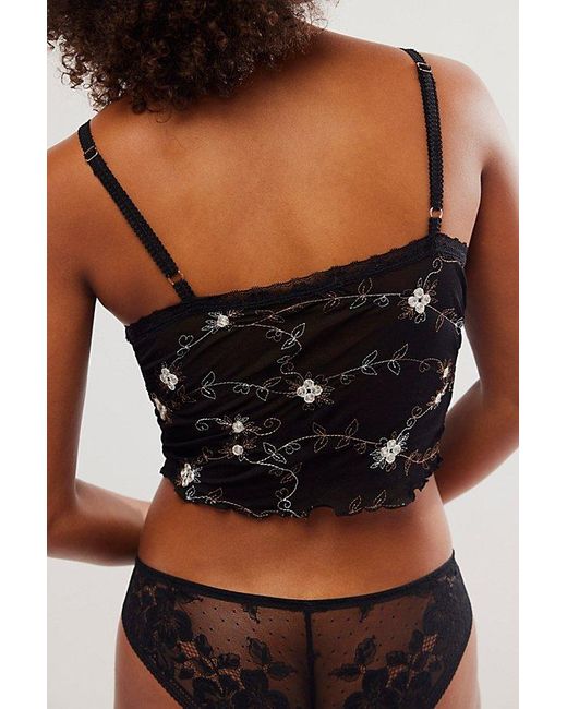 Intimately By Free People Black Pocket Full Of Posies Cami