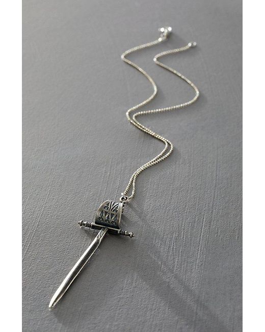 Alkemie Gray Sterling Sword Necklace