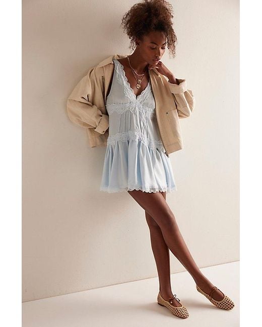 Intimately By Free People Brown In This Groove Mini Slip By