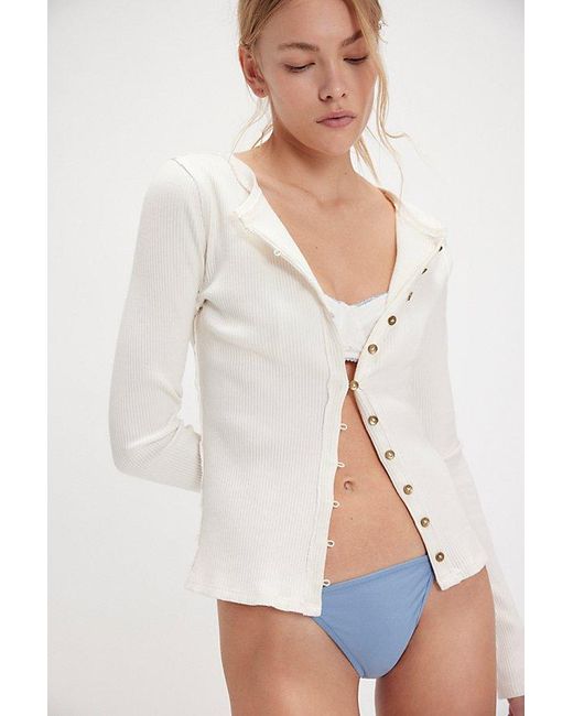 Free People White Barely There Bikini