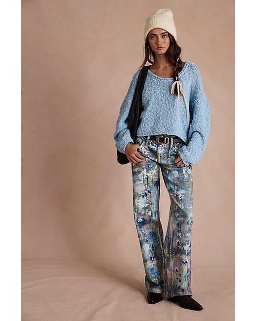 Free People Blue Firefly Pullover