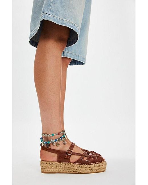 Naguisa Brown Thalis Espadrille Sandals By