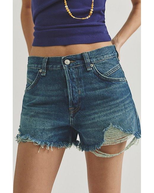 Free People White We The Free Now Or Never Denim Shorts