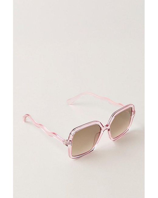 Free People Multicolor Lucia Square Sunglasses