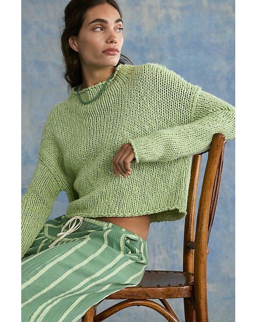 Free People Green Opal Rollneck Knit Jumper