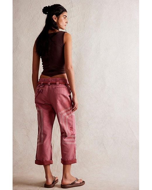 Free People Electric Sands Embroidered Trousers