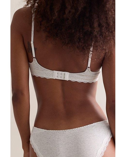 Intimately By Free People Brown Oh My Darling Cotton Balconette Underwire Bra By