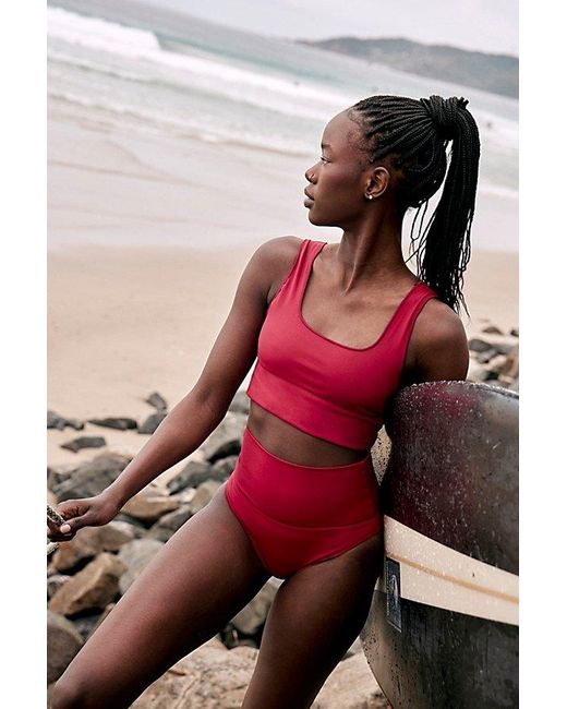 It's Now Cool Pink The Contour Crop Surf Top