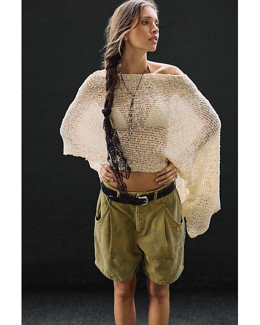 Free People Natural Jade Knit Poncho