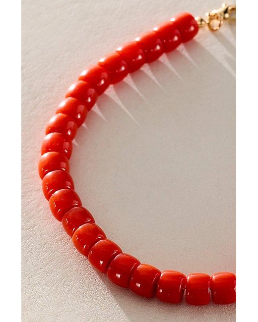 Free People Red Leaps And Bounds Anklet