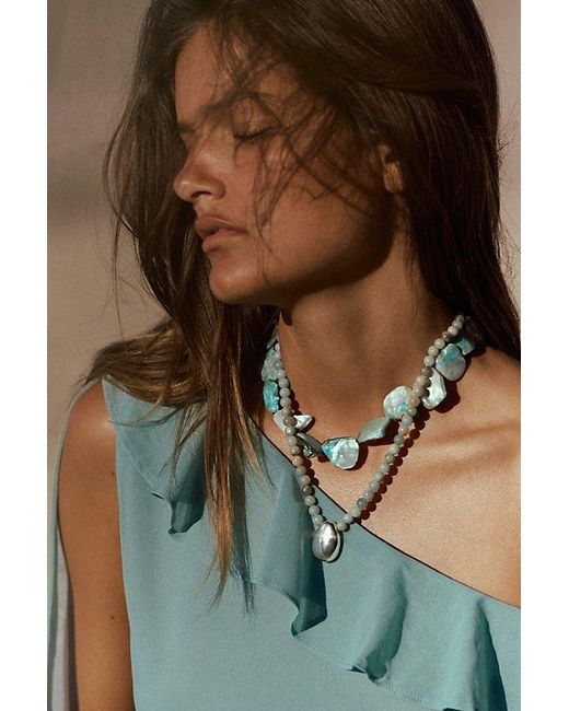 Free People Multicolor Celine Semiprecious Stone Choker