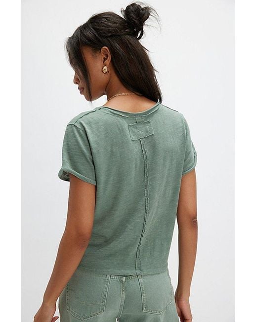 Free People Green Take 2 Tee