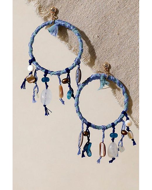 Free People Blue Sol Hoop Earrings