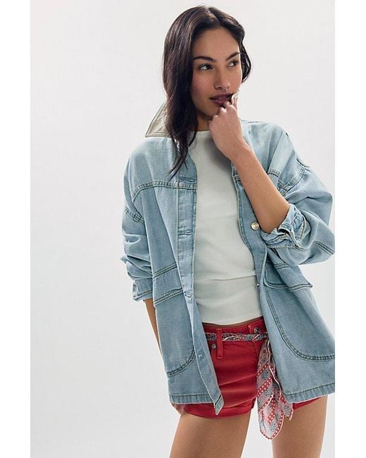 Free People Blue Lemon Denim Jacket