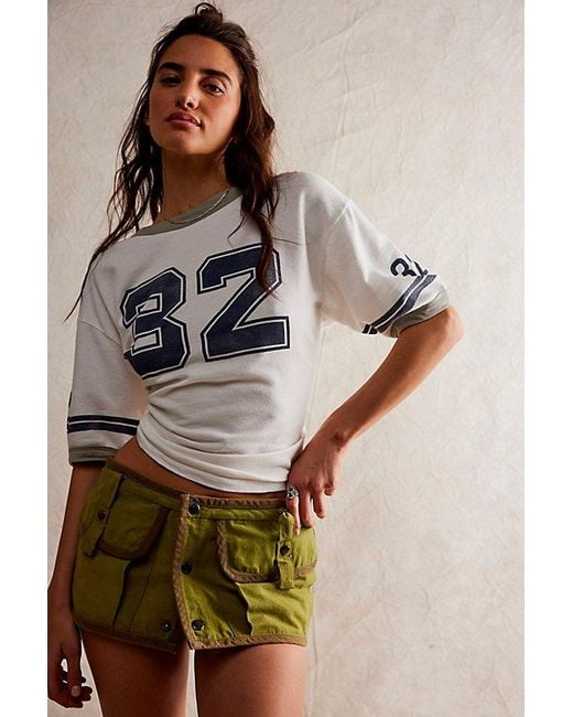 Free People Green Alitza Micro Skort