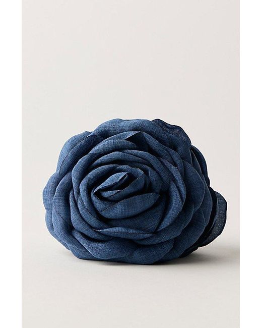 Free People Blue Belle Rosette Claw Clip