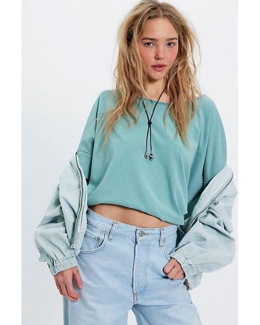 Free People Blue Rex Oversized Cotton Tee