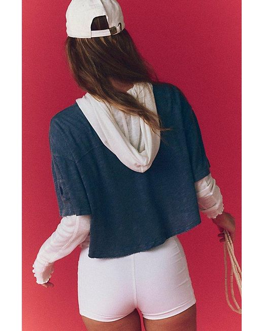 Fp Movement Blue Solani Cotton-Linen Tee