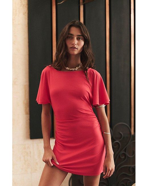 free-est Red Prima Tee Mini Dress By