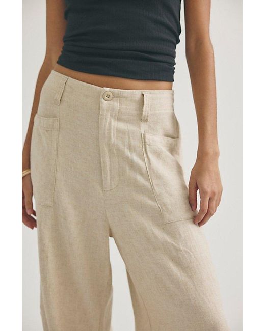Free People Natural Bondi Sands Pull-On Trousers
