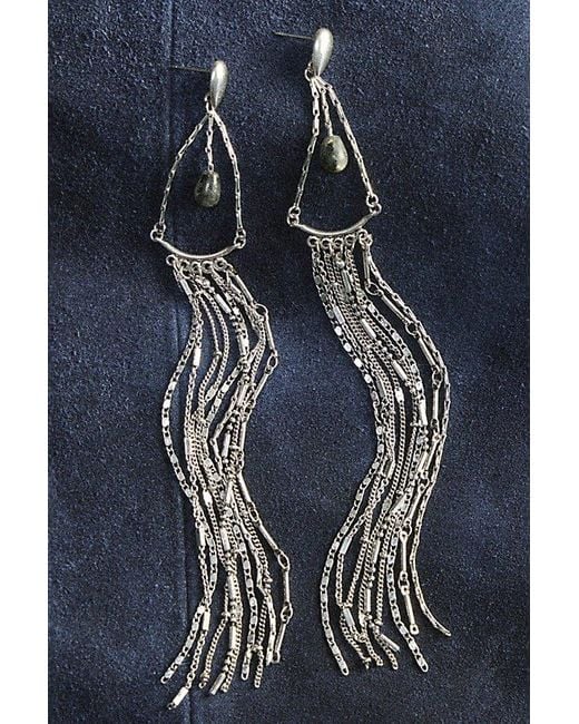 Free People Blue Cassis Dangle Earrings