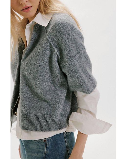 Free People Gray See Me Softspun Cardigan