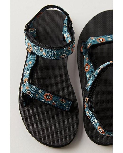 Teva Black Original Universal Printed Sandals