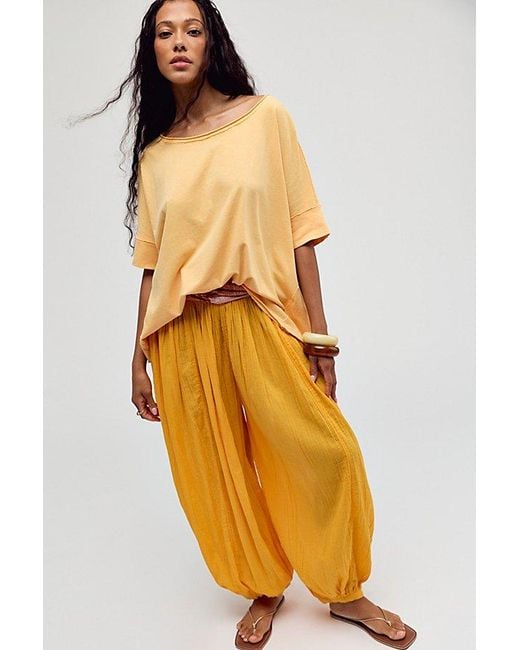 Free People Multicolor Rex Oversized Cotton Tee