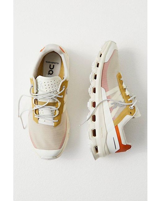 On Shoes Natural Cloudvista Sneakers At Free People In Ivory/brze, Size: Us 7