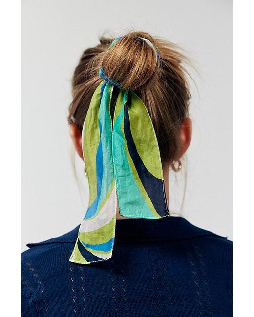 Free People Green Vessa Pony Scarf