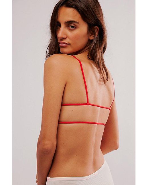 Intimately By Free People Red Simply There Bralette
