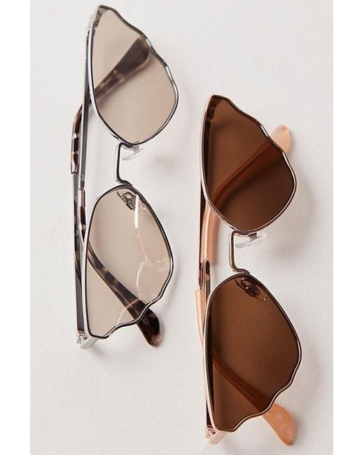 Free People Natural Little Wing Novelty Sunglasses