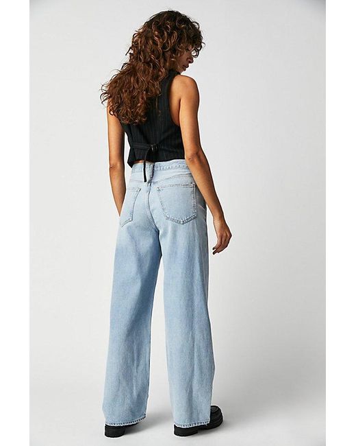 Agolde Multicolor Low-rise Baggy Jeans At Free People In Shake, Size: 29