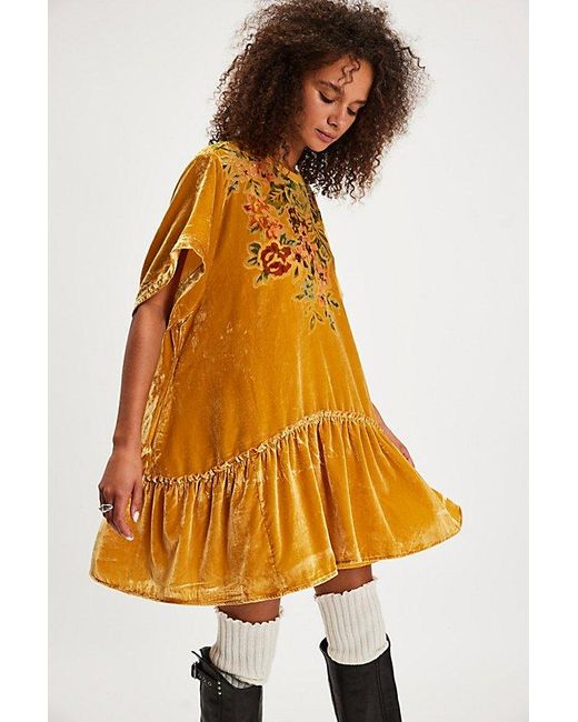 free people sweet echoes mini dress Free People Sweet Echoes Velvet Mini Dress