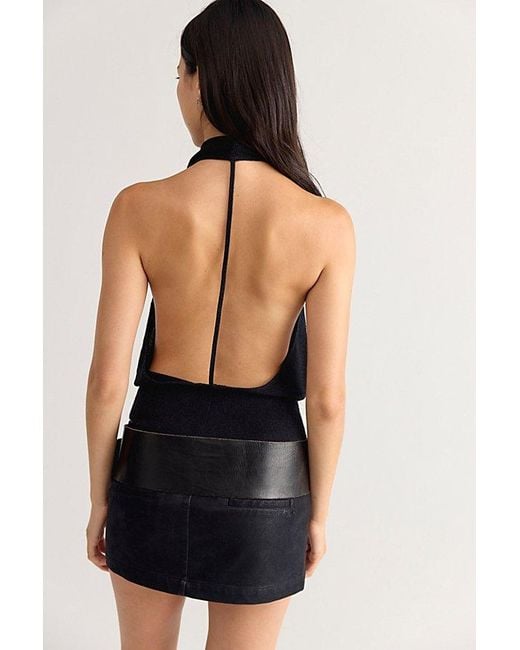 geel Black Vega Cowl Neck Top