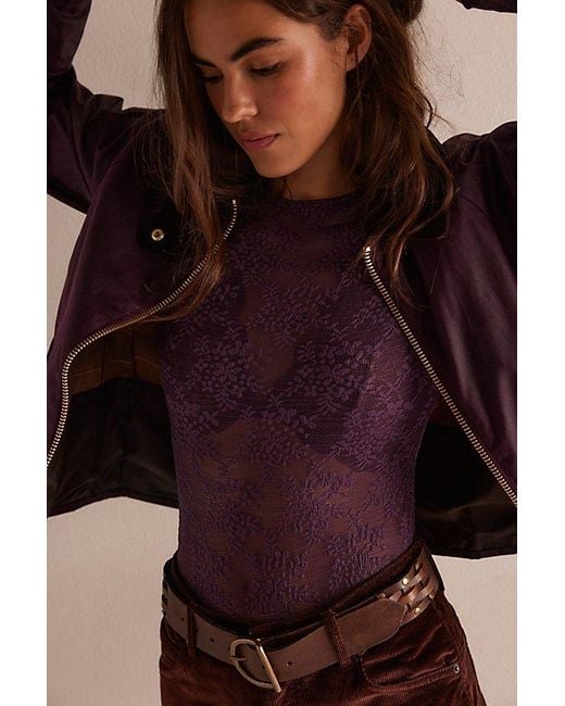 Free People Purple Ready To Go Long Sleeve