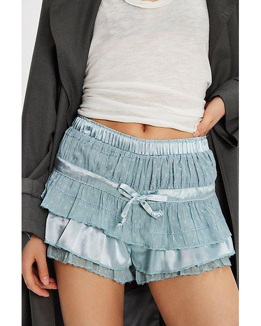 Free People Multicolor Camille Ruffle Shorts